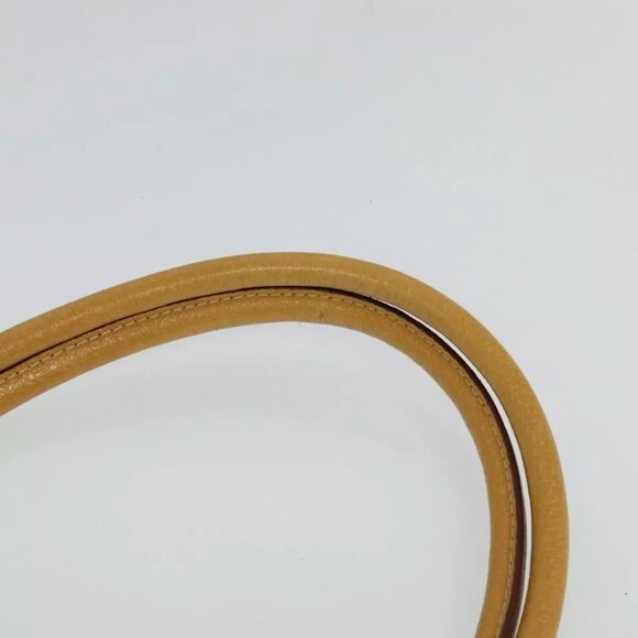 PRADA 2way Hand Bag Canvas Leather Beige Silver Auth - Picture 5 of 16